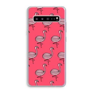 Flamingo: Samsung Galaxy S10 5G Transparant Hoesje