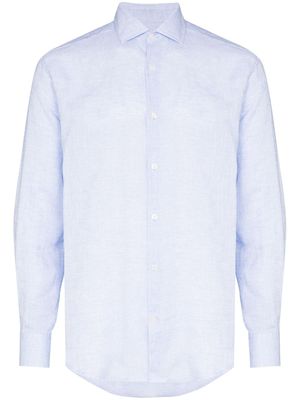 Frescobol Carioca chemise en lin - Bleu