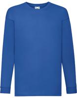 Fruit Of The Loom F240K Kids´ Valueweight Long Sleeve T - Royal Blue - 116