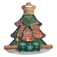 Bakset Kerst Design, 4dlg.