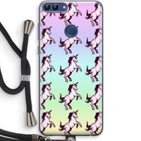 Musketon Unicorn: Huawei P Smart (2018) Transparant Hoesje met koord