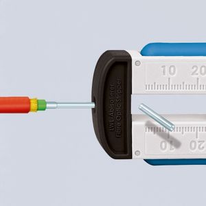 Knipex 12 85 110 SB Abisolierwerkzeug f. Glasfaserkabel Afstripgereedschap Geschikt voor: Ronde kabel