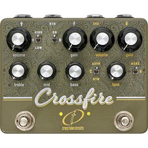 Crazy Tube Circuits Crossfire dual channel overdrive preamp effectpedaal