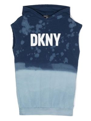 Dkny Kids robe sans manches à logo imprimé - Bleu