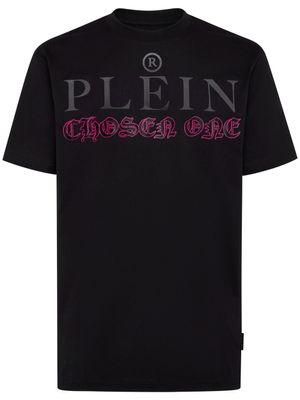Philipp Plein t-shirt à logo poitrine imprimé - Noir