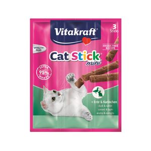 Vitakraft 24190 lekkernij voor honden & katten Kat Snacks Eend, Konijn 18 g