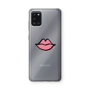 Kusje: Samsung Galaxy A31 Transparant Hoesje