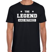 The legend has retired - pensioen cadeau - t-shirt - zwart - voor heren