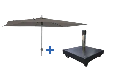 Rectangle 400x300 grijs met verrijdbare 60kg voet