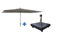 Rectangle 400x300 grijs met verrijdbare 60kg voet