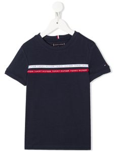 Tommy Hilfiger Junior t-shirt à bandes logos - Bleu