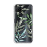 Tropical watercolor leaves: Huawei P40 Lite Transparant Hoesje