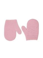 Gucci Kids gants en maille à logo - Rose