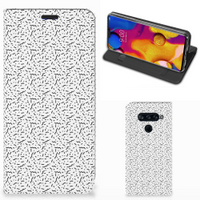 LG V40 Thinq Hoesje met Magneet Stripes Dots - thumbnail