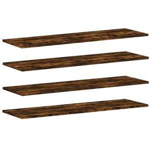 vidaXL Wandschappen 4 st 100x30x1,5 cm bewerkt hout gerookt eikenkleur