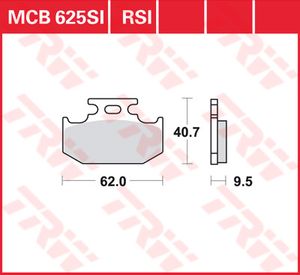 TRW Remblokken, en remschoenen voor de moto, MCB625RSI Sinter competitie offroad