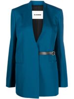 Jil Sander blazer à simple boutonnage - Bleu - thumbnail