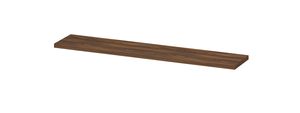 INK wandplank in houtdecor 3,5cm dik variabele maat voor hoek opstelling inclusief blinde bevestiging 120-180x35x3,5cm, noten