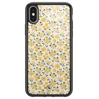 iPhone X/XS glazen hardcase - Yellow garden
