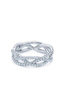 KWIAT bague Twist en or blanc 18ct ornée de diamants - Argent