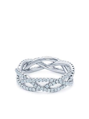KWIAT bague Twist en or blanc 18ct ornée de diamants - Argent