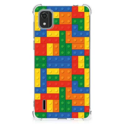 Nokia C2 2nd Edition Doorzichtige Silicone Hoesje Blokken Nokia C2 2nd Edition Doorzichtige Silicone Hoesje Blokken