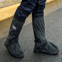 Buiten hoge buis komen Snowproof verdikt regen schoenen maat: L(Black)
