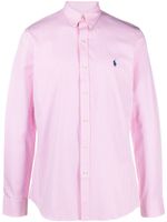 Polo Ralph Lauren chemise rayée à logo brodé - Rose - thumbnail