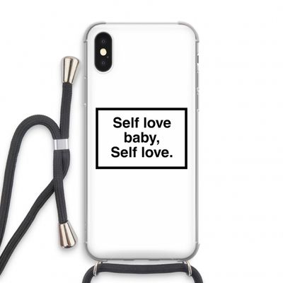 Self love: iPhone X Transparant Hoesje met koord