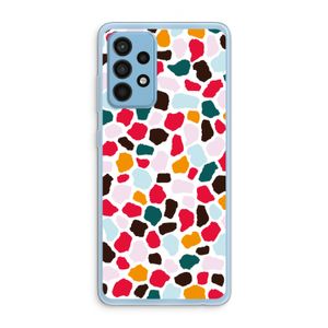 Colored Giraffe: Samsung Galaxy A52 Transparant Hoesje