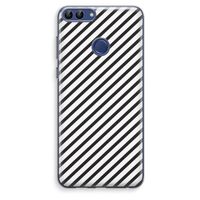 Strepen zwart-wit: Huawei P Smart (2018) Transparant Hoesje