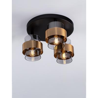 Lyora PlafondlampSianna Ø 37cm zwart met goud - 9236386