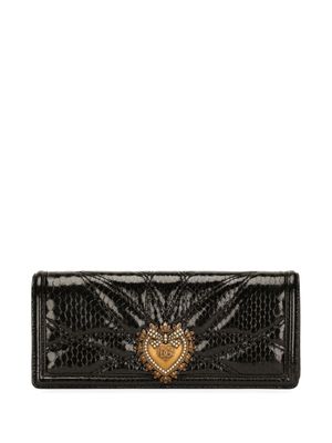 Dolce & Gabbana sac porté épaule Devotion à fermoir cœur - Noir