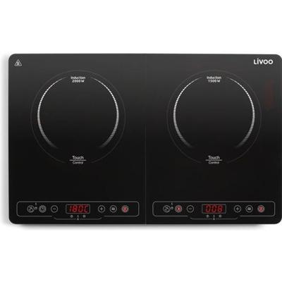 LIVOO DOC236 Dubbele inductiekookplaat - 22 cm - van 60 ° tot 240 ° - Zwart