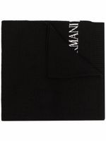 Emporio Armani écharpe à logo intarsia - Noir