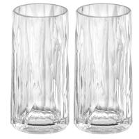 Koziol - Superglas Club No. 08 Longdrinkglas 300 ml Set van 2 Stuks - Kunststof - Transparant