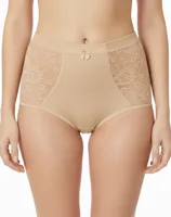 J&C licht corrigerende taille slip dames - Kanten Corrigerend dames ondergoed goedkoop - L - Beige | Dames slip - Onderbroek - Ondergoed- - L - -