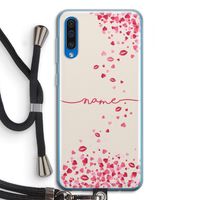 Hartjes en kusjes: Samsung Galaxy A50 Transparant Hoesje met koord