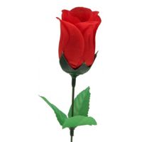Voordelige kunstbloem rode roos 45 cm - thumbnail