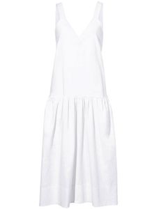 Proenza Schouler White Label robe mi-longue Sasha à col v - Blanc