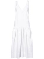 Proenza Schouler White Label robe mi-longue Sasha à col v - Blanc