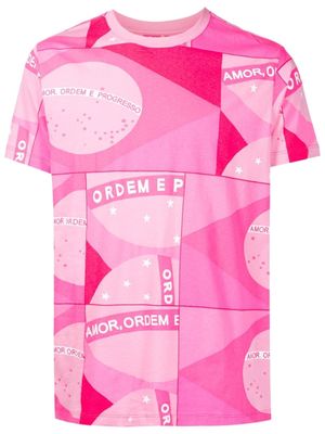 Amir Slama t-shirt à imprimé graphique - Rose
