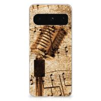 Google Pixel 8 Pro | Siliconen hoesje | met foto Bladmuziek