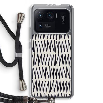 Marrakech Zigzag: Xiaomi Mi 11 Ultra Transparant Hoesje met koord