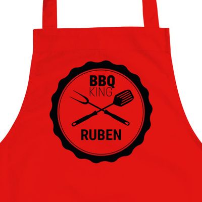 BBQ schort bedrukken - Rood