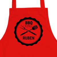 BBQ schort bedrukken - Rood - thumbnail