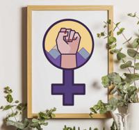 Sticker feminisme icoon
