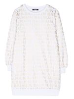 Balmain Kids robe-sweat à logo imprimé - Blanc