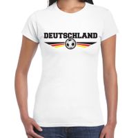 Duitsland / Deutschland landen / voetbal shirt met wapen in de kleuren van de Duitse vlag wit voor dames 2XL  -