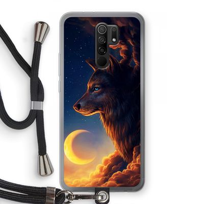 Night Guardian: Xiaomi Redmi 9 Transparant Hoesje met koord